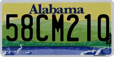 AL license plate 58CM210