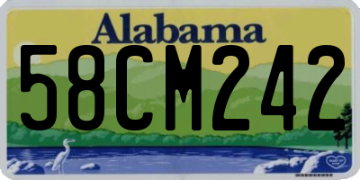 AL license plate 58CM242
