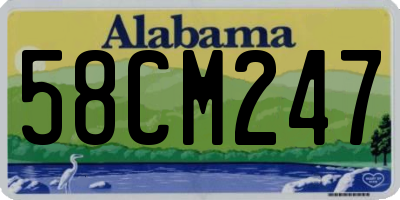 AL license plate 58CM247