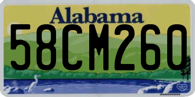 AL license plate 58CM260