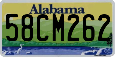 AL license plate 58CM262