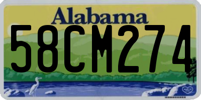 AL license plate 58CM274