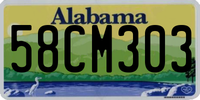 AL license plate 58CM303