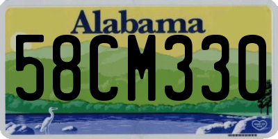 AL license plate 58CM330