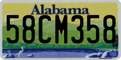 AL license plate 58CM358