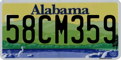 AL license plate 58CM359