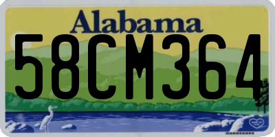 AL license plate 58CM364