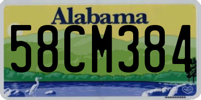 AL license plate 58CM384