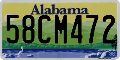 AL license plate 58CM472