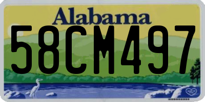 AL license plate 58CM497