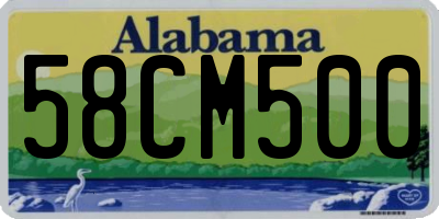 AL license plate 58CM500