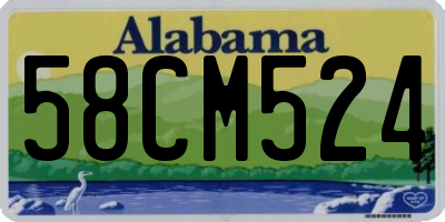 AL license plate 58CM524