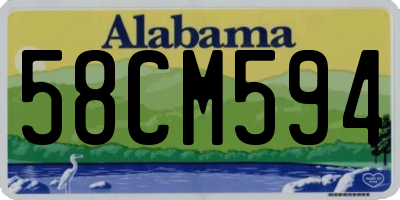 AL license plate 58CM594