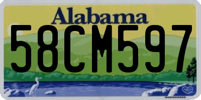 AL license plate 58CM597