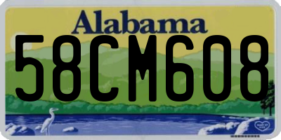 AL license plate 58CM608