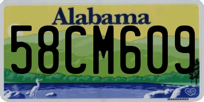 AL license plate 58CM609