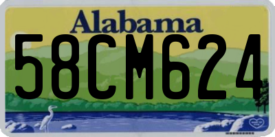 AL license plate 58CM624