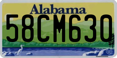 AL license plate 58CM630