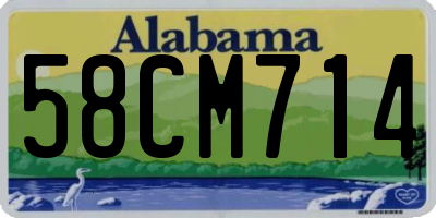 AL license plate 58CM714