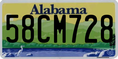 AL license plate 58CM728