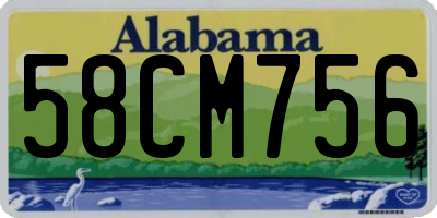 AL license plate 58CM756