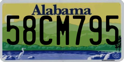 AL license plate 58CM795
