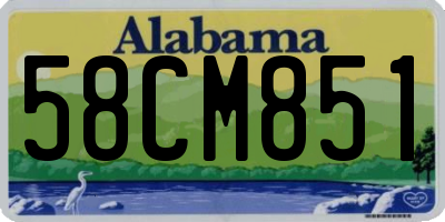 AL license plate 58CM851