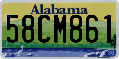 AL license plate 58CM861