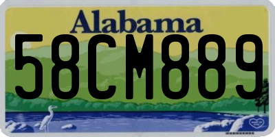 AL license plate 58CM889