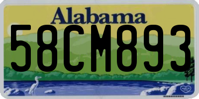 AL license plate 58CM893