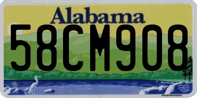 AL license plate 58CM908