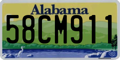 AL license plate 58CM911