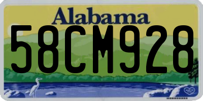 AL license plate 58CM928