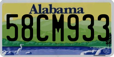 AL license plate 58CM933