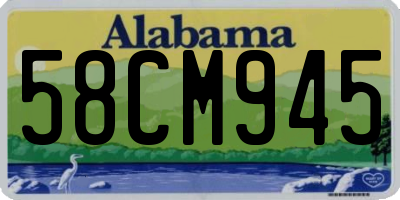 AL license plate 58CM945