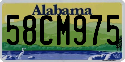 AL license plate 58CM975