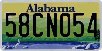 AL license plate 58CN054