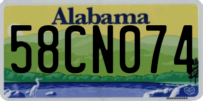 AL license plate 58CN074