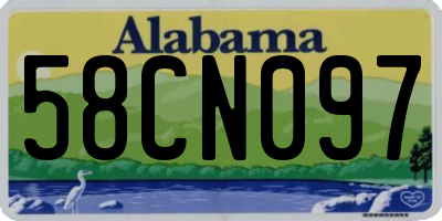 AL license plate 58CN097