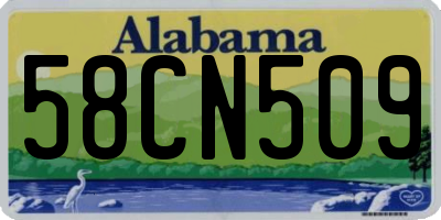 AL license plate 58CN509