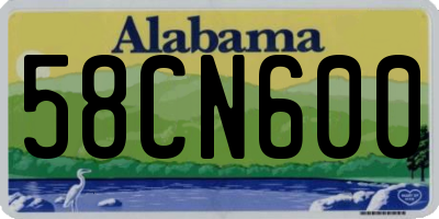 AL license plate 58CN600