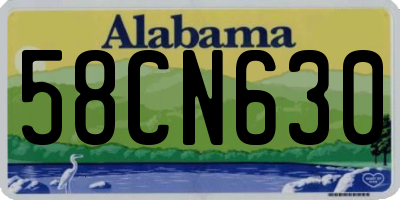 AL license plate 58CN630