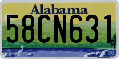 AL license plate 58CN631