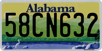 AL license plate 58CN632