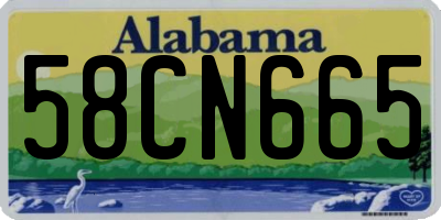 AL license plate 58CN665