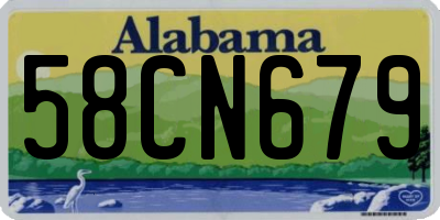 AL license plate 58CN679