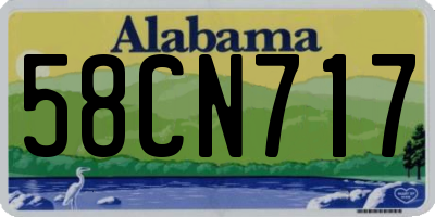 AL license plate 58CN717