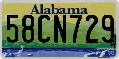 AL license plate 58CN729