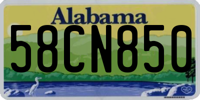 AL license plate 58CN850