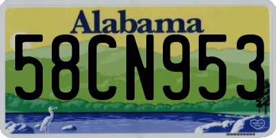 AL license plate 58CN953